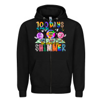 Black 100 Days Of Making The Whole Class Shimmer Zipper Hoodie - CowhideDigitalArt