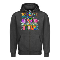 Charcoal Heather 100 Days Of Making The Whole Class Shimmer Zipper Hoodie - CowhideDigitalArt
