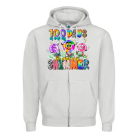 Dove Grey 100 Days Of Making The Whole Class Shimmer Zipper Hoodie - CowhideDigitalArt