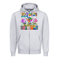 Heather Grey 100 Days Of Making The Whole Class Shimmer Zipper Hoodie - CowhideDigitalArt