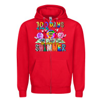 Red 100 Days Of Making The Whole Class Shimmer Zipper Hoodie - CowhideDigitalArt