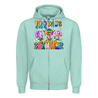 Seafoam 100 Days Of Making The Whole Class Shimmer Zipper Hoodie - CowhideDigitalArt
