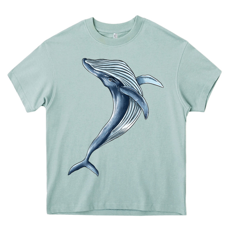 Humpback Whale Jumping Heavy Core Tee by BarkalooDesign | Teevron