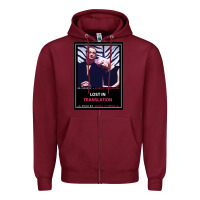 Burgundy Lost in Translation Poster GIFT Zipper Hoodie - trangStudio