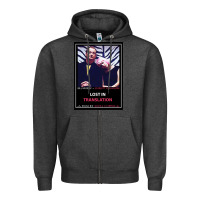 Charcoal Heather Lost in Translation Poster GIFT Zipper Hoodie - trangStudio