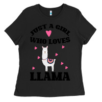 Black Llama Just A Girl Who Loves Llamas Ladies Tee - Bettercallsaul