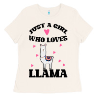Llama Just A Girl Who Loves Llamas Ladies Tee | Teevron