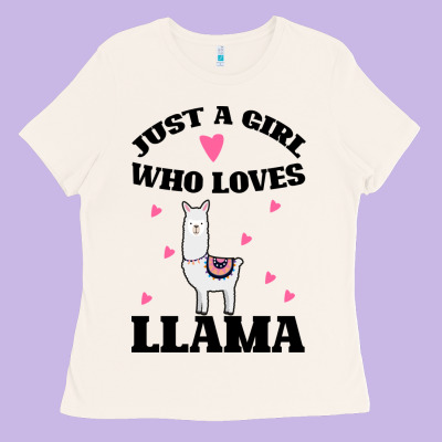 Llama Just A Girl Who Loves Llamas Ladies Tee Designed By Bettercallsaul