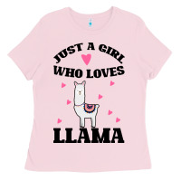 Bubblegum Pink Llama Just A Girl Who Loves Llamas Ladies Tee - Bettercallsaul