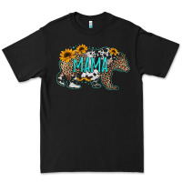Black mama bear sunflowers leopard cowhide mother's day Premium Tee - Jasminsmagicworld