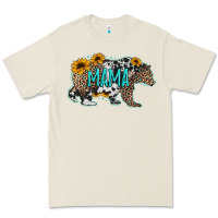 Bone mama bear sunflowers leopard cowhide mother's day Premium Tee - Jasminsmagicworld