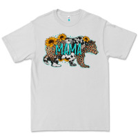 Dove Grey mama bear sunflowers leopard cowhide mother's day Premium Tee - Jasminsmagicworld