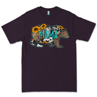 Plum mama bear sunflowers leopard cowhide mother's day Premium Tee - Jasminsmagicworld