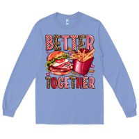 Colony Blue hamburger potatoes better together olivia Long Sleeve Tee - OliviaCreatesArt