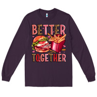 Plum hamburger potatoes better together olivia Long Sleeve Tee - OliviaCreatesArt