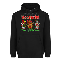 Black it's the most wonderful time of the year Heavyweight Hoodie - BarkalooDesign