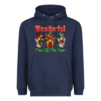 Navy it's the most wonderful time of the year Heavyweight Hoodie - BarkalooDesign