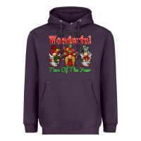 Plum it's the most wonderful time of the year Heavyweight Hoodie - BarkalooDesign