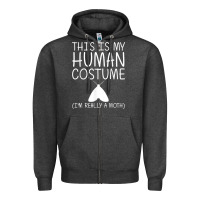 Charcoal Heather moth easy halloween human costume insect owlet diy gift t shirt Zipper Hoodie - trangStudio
