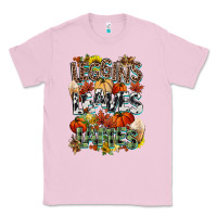 Bubblegum Pink Leaves lattes Fall pumpkin Classic Tee - NancyCooperArtShop
