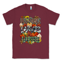Burgundy Leaves lattes Fall pumpkin Classic Tee - NancyCooperArtShop