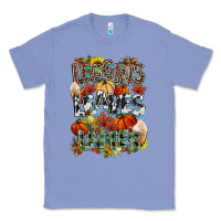 Colony Blue Leaves lattes Fall pumpkin Classic Tee - NancyCooperArtShop
