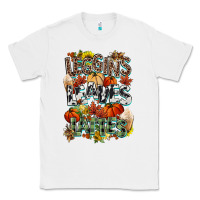 White Leaves lattes Fall pumpkin Classic Tee - NancyCooperArtShop