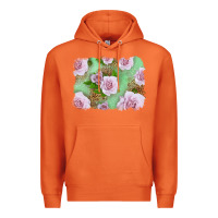 Carrot Pink Roses Background Premium Hoodie - LillyAllenDesigns