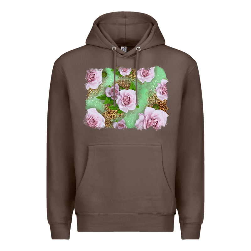 Pink Roses Background Premium Hoodie by LillyAllenDesigns | Teevron