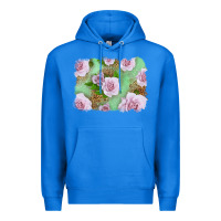 True Royal Pink Roses Background Premium Hoodie - LillyAllenDesigns