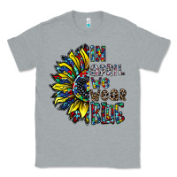 Heather Grey autism sunflower Classic Tee - CowhideDigitalArt