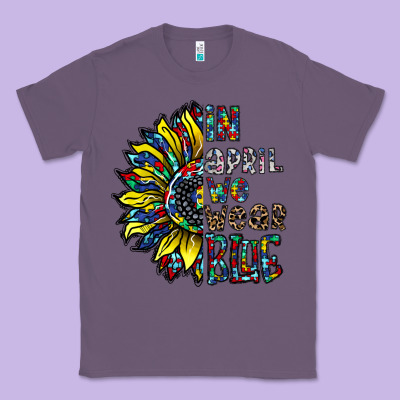 Autism Sunflower Classic Tee Designed By Cowhidedigitalart