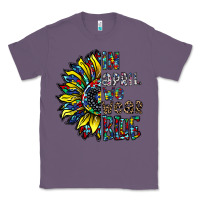 Lavender autism sunflower Classic Tee - CowhideDigitalArt