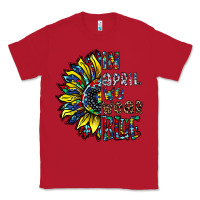 Red autism sunflower Classic Tee - CowhideDigitalArt