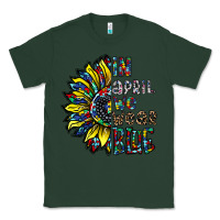 Sports Green autism sunflower Classic Tee - CowhideDigitalArt