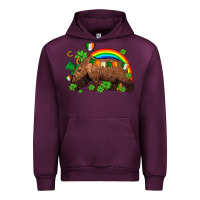 Mauve Wine st patricks bear ado Urban Hoodie - AdoDesignShop