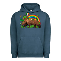Pigment Midnight Navy st patricks bear ado Urban Hoodie - AdoDesignShop
