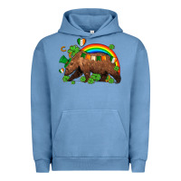 Pigment Pebble Blue st patricks bear ado Urban Hoodie - AdoDesignShop