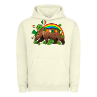 Pigment Pistachio st patricks bear ado Urban Hoodie - AdoDesignShop