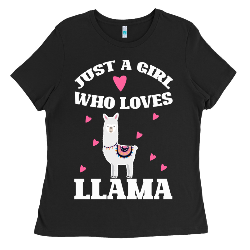 Llama Just A Girl Who Loves Llamas Ladies Tee by Bettercallsaul | Teevron