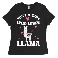 Black Llama Just A Girl Who Loves Llamas Ladies Tee - Bettercallsaul