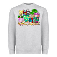 Heather Grey nightmare before summer coffee cups Heavyweight Sweatshirt - CowhideDigitalArt