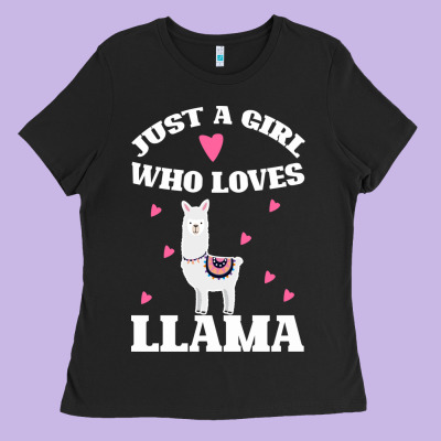 Llama Just A Girl Who Loves Llamas Ladies Tee Designed By Bettercallsaul