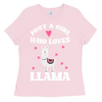 Bubblegum Pink Llama Just A Girl Who Loves Llamas Ladies Tee - Bettercallsaul