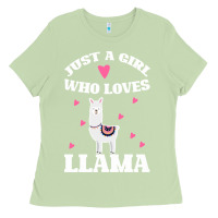 Matcha Llama Just A Girl Who Loves Llamas Ladies Tee - Bettercallsaul