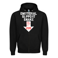 Black Mens Crude Humor Inappropriate Emotional Support Snake Halloween Zipper Hoodie - trangStudio