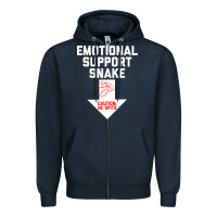 Mens Crude Humor Inappropriate Emotional Support Snake Halloween Zipper Hoodie | Teevron