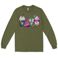Army Green pride lgbtq coffee cups Long Sleeve Tee - OliviaCreatesArt