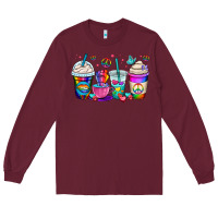 Burgundy pride lgbtq coffee cups Long Sleeve Tee - OliviaCreatesArt