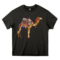Asphalt camel with colorful saddle Heavy Core Tee - BarkalooDesign